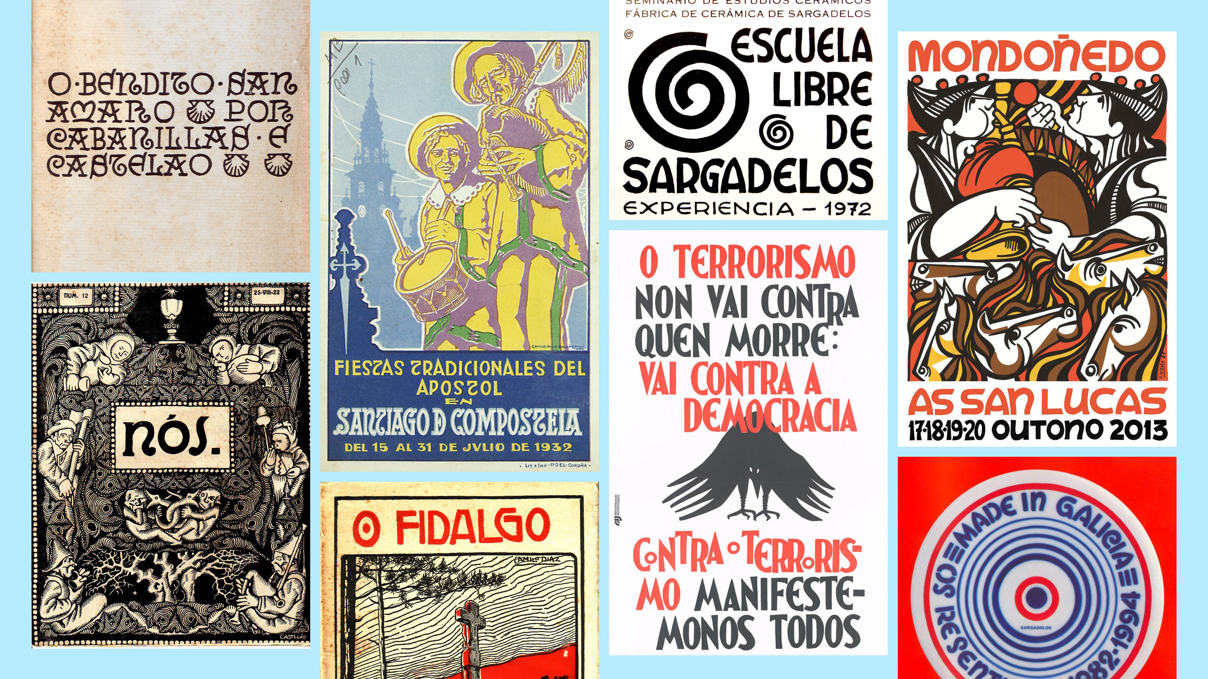 Varios trabajos de los referentes históricos del proyecto